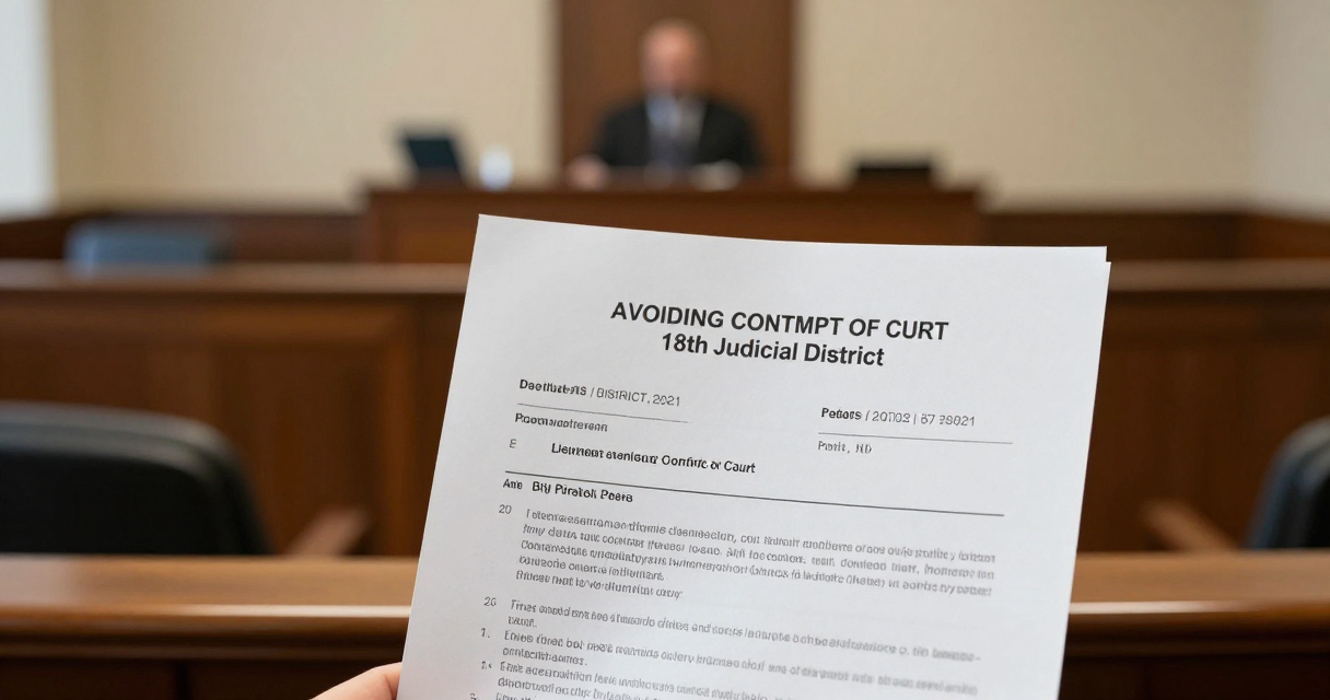 Understanding Contempt of Court in the 18th Judicial District Court — How to Avoid Contempt of Court